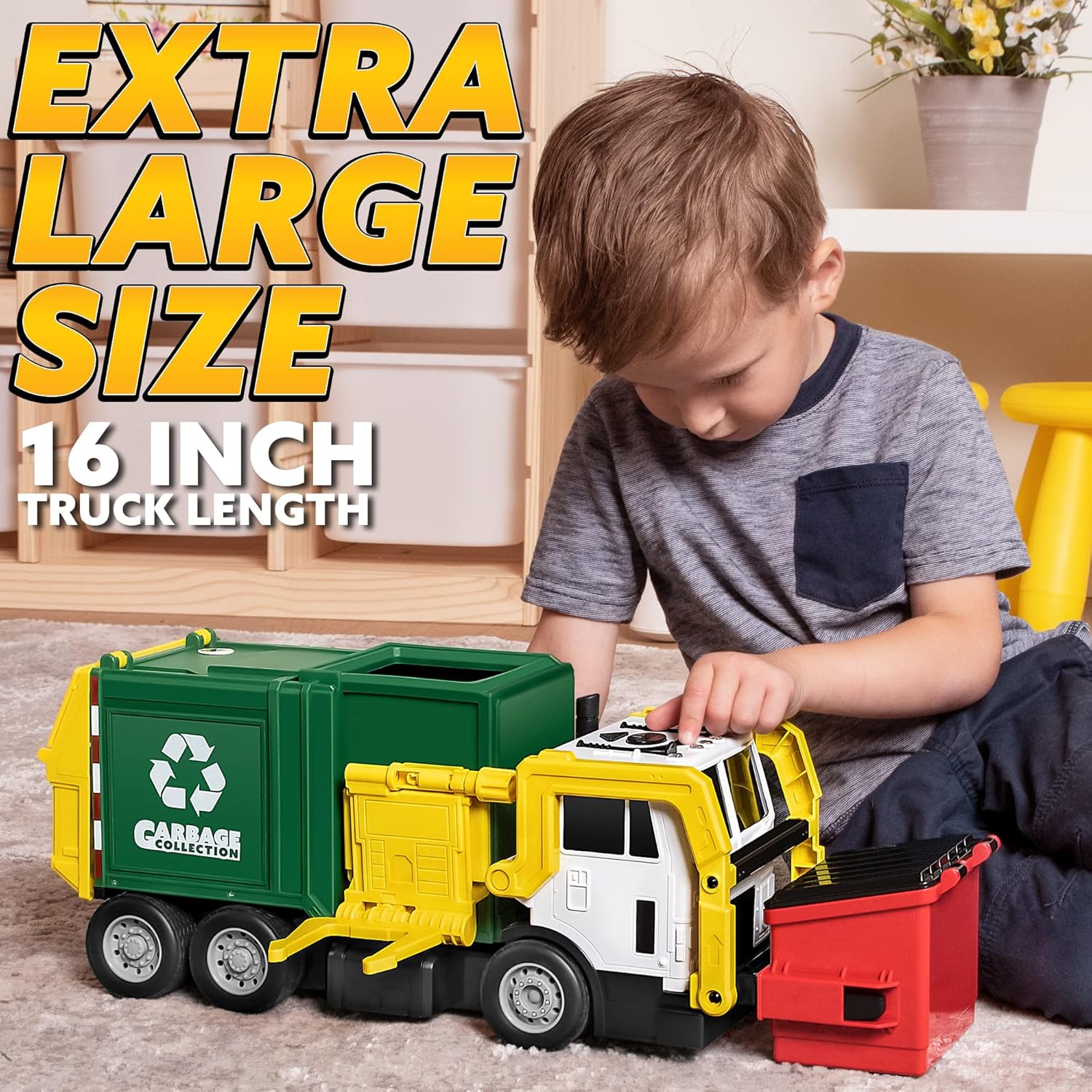 Thumbnail 1 de JOYIN Large Friction Powered Garbage Truck Toy set for kids 🚚
