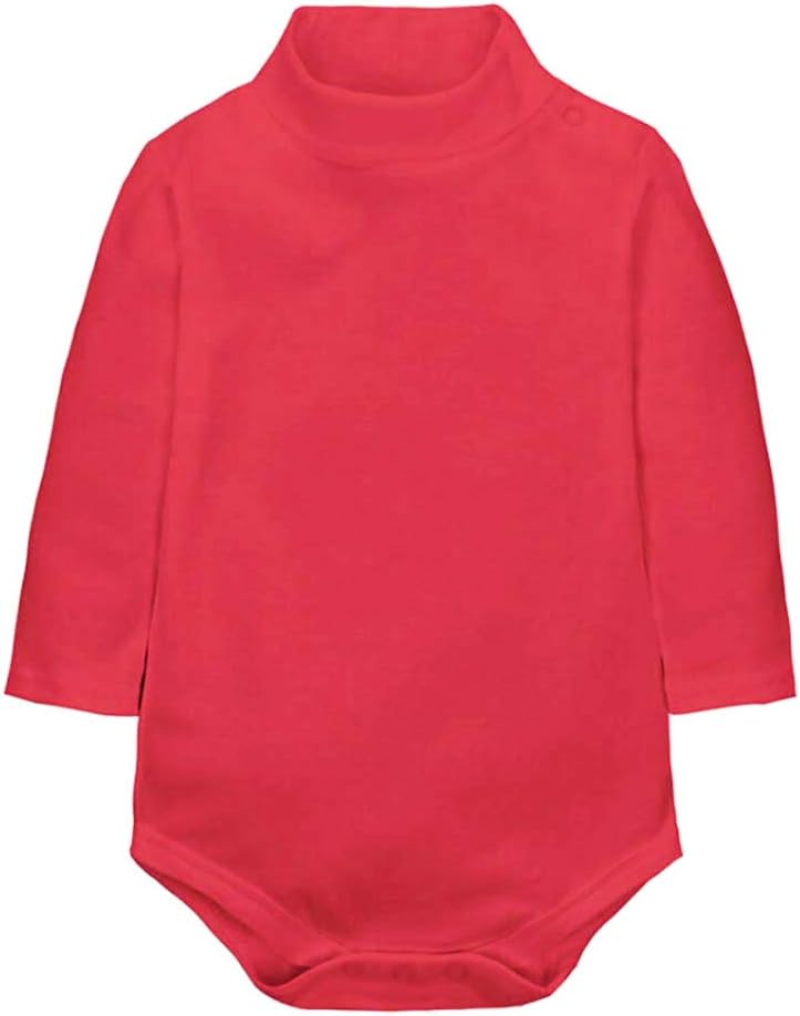 Detalle de CuteOn Baby Solid Colour Turtleneck Cotton Bodysuit Jumpsuit