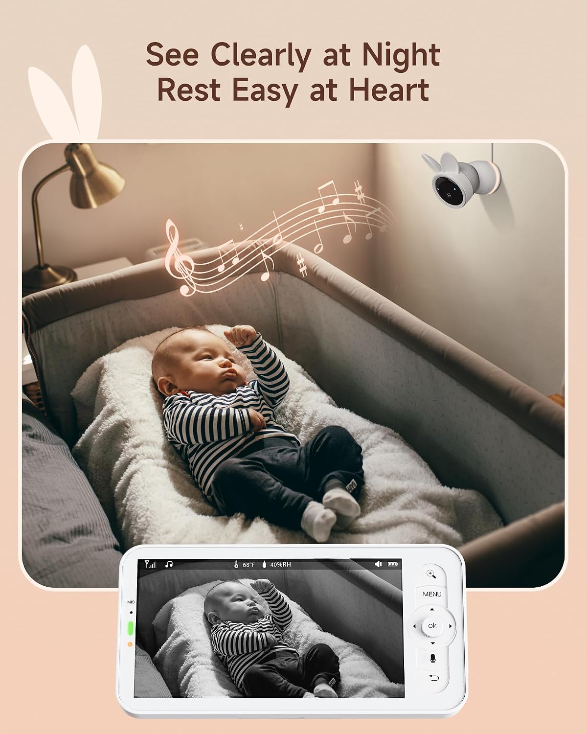 Thumbnail 5 de Arenti 2.5K 5GHz Baby Monitor