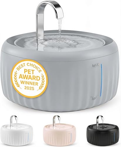 Detalle de Pretty Paw Fontanella per Gatti 3L con LED – Livello Acqua Grigio