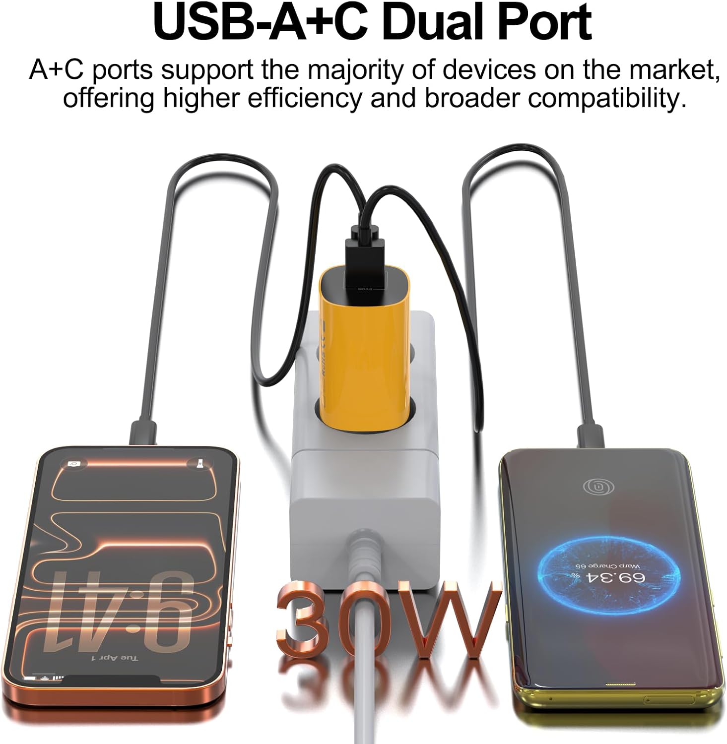 Thumbnail 6 de USB‑C GaN Ladegerät 30 W mit Power Delivery + QC 3.0 und USB‑A/GaN-Design (2‑Port) – Kompakt & schnell