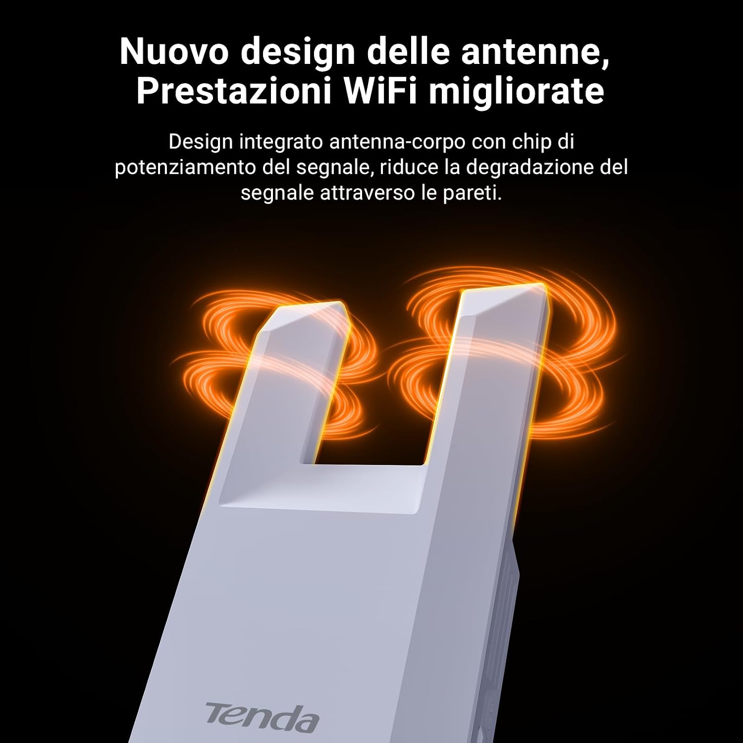 Detalle de Tenda Ripetitore WiFi Extender e Access Point 300 Mbps – Bianco (A9)