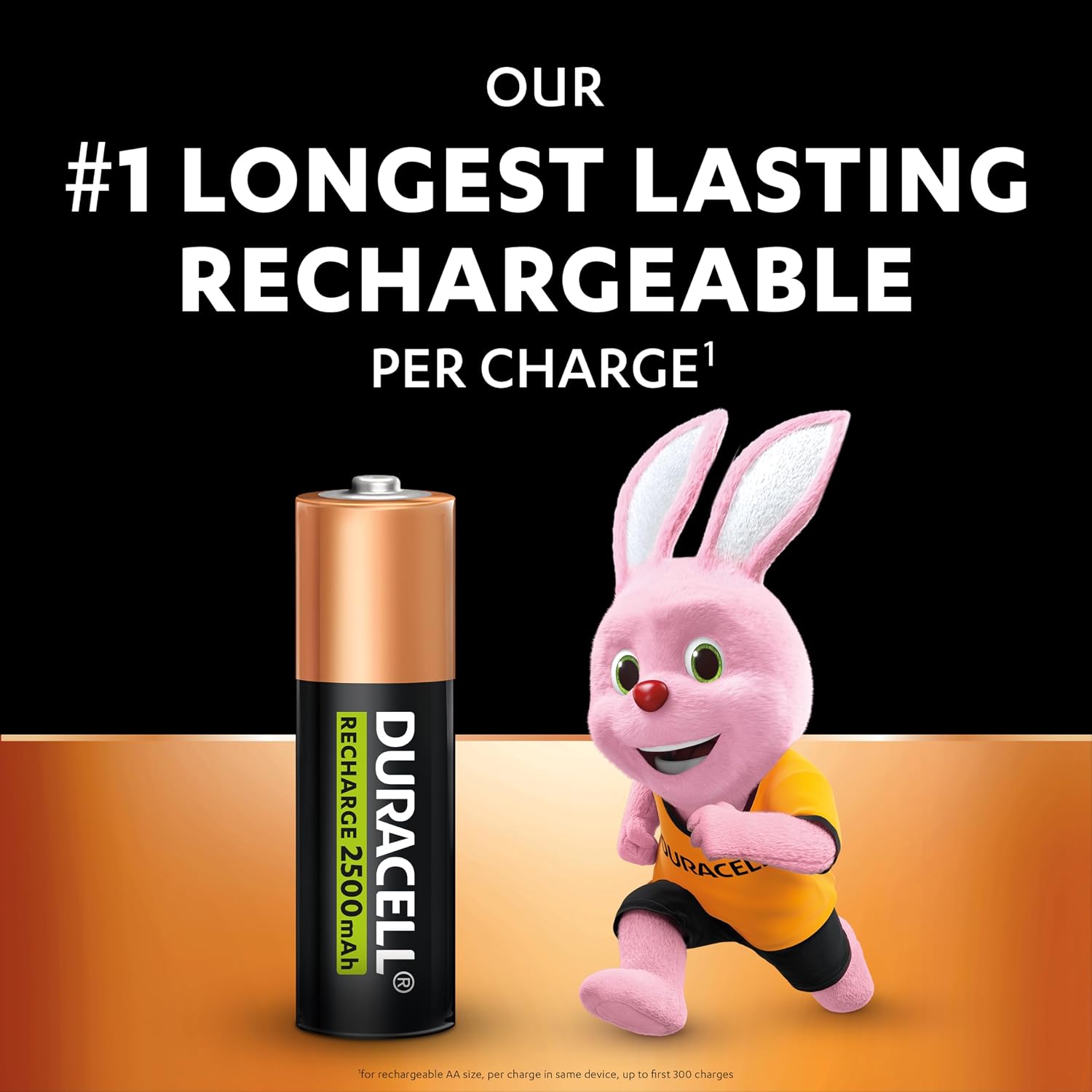 Thumbnail 1 de Duracell Rechargeable AA Batteries (Pack of 4), 2500 mAh NiMH