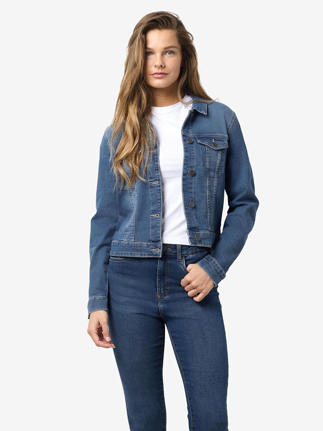 Thumbnail 1 de Noisy May Debra Denim Jacket Donna – Giubbotto jeans blu