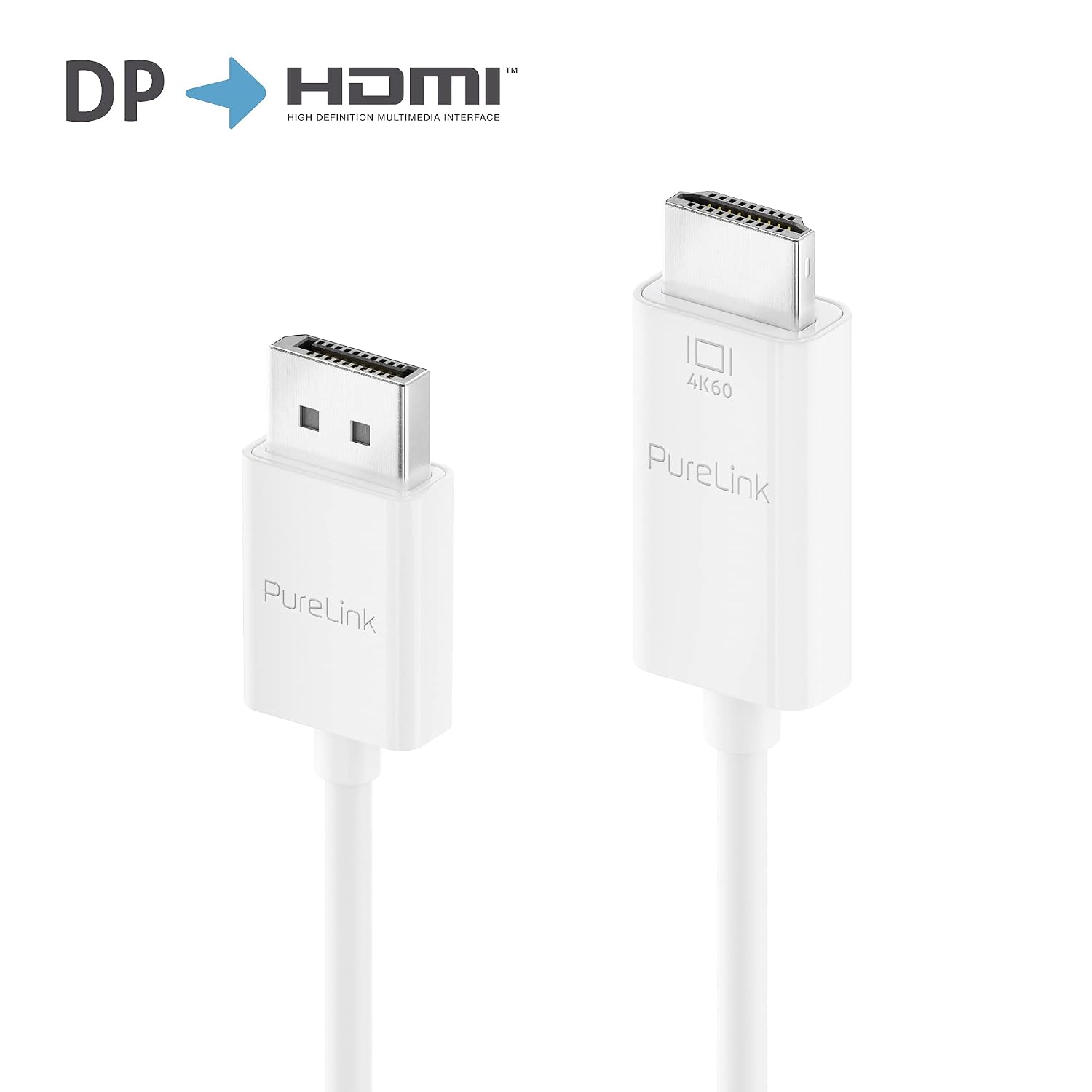 Detalle de PureLink DisplayPort auf High Speed HDMI Kabel – 4K@60Hz, 2 m, 18 GB/s Bandbreite, vergoldete Kontakte