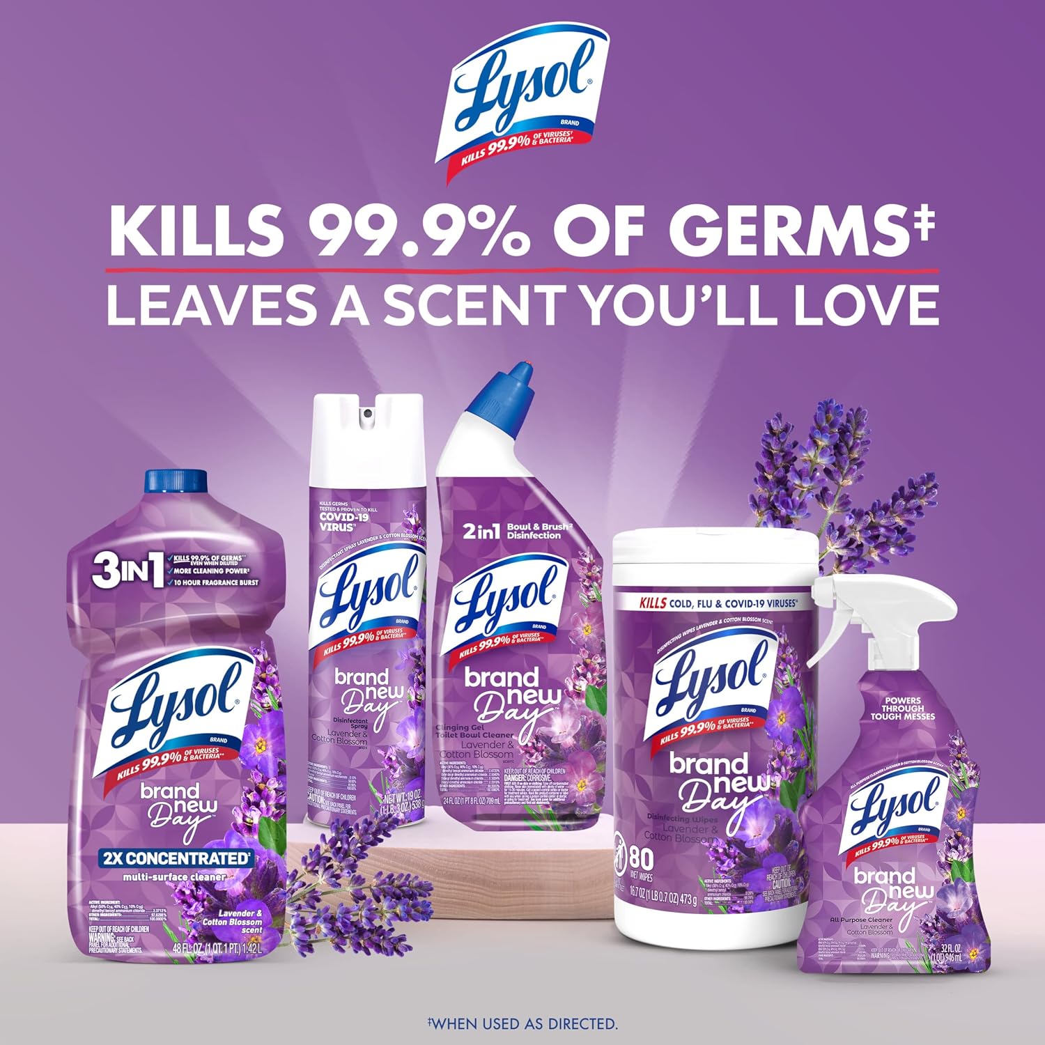 Thumbnail 5 de Lysol Disinfecting Wipes, Multi-Surface, Lavender + Mango, 80 ct (4 Pack)
