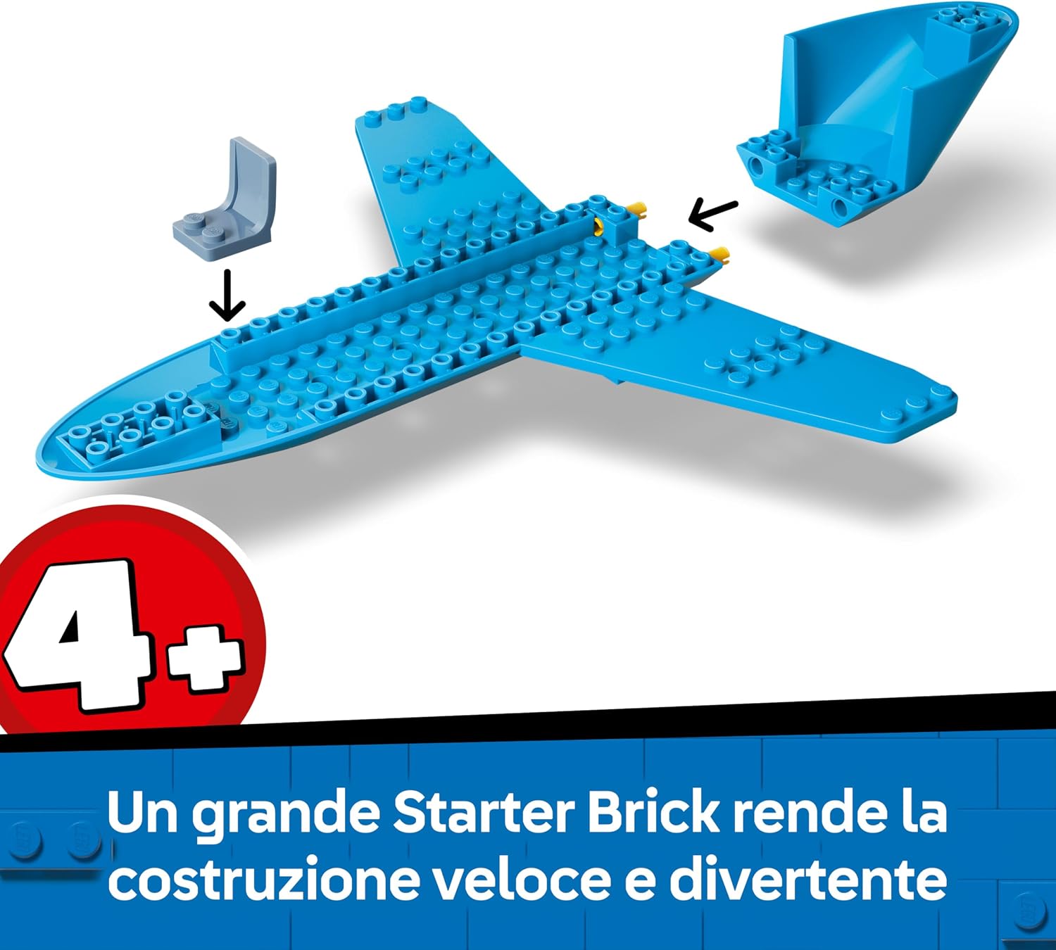 Detalle 2 de LEGO City Jet Passeggeri 60492 — Modellino di Aereo Giocattolo con 4 Minifigure