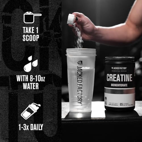 Detalle 2 de Jacked Factory Creatine Monohydrate 425g – 85 Servings, Unflavoured