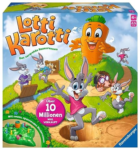 Detalle de Ravensburger Lotti Karotti — juego de carreras 2‑4 jugadores
