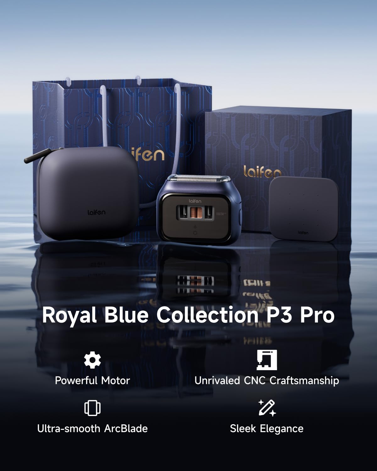 Detalle 2 de Laifen P3 Pro 3-Blade Electric Shaver Gift Set: Precision, Longevity and Travel-Ready Convenience