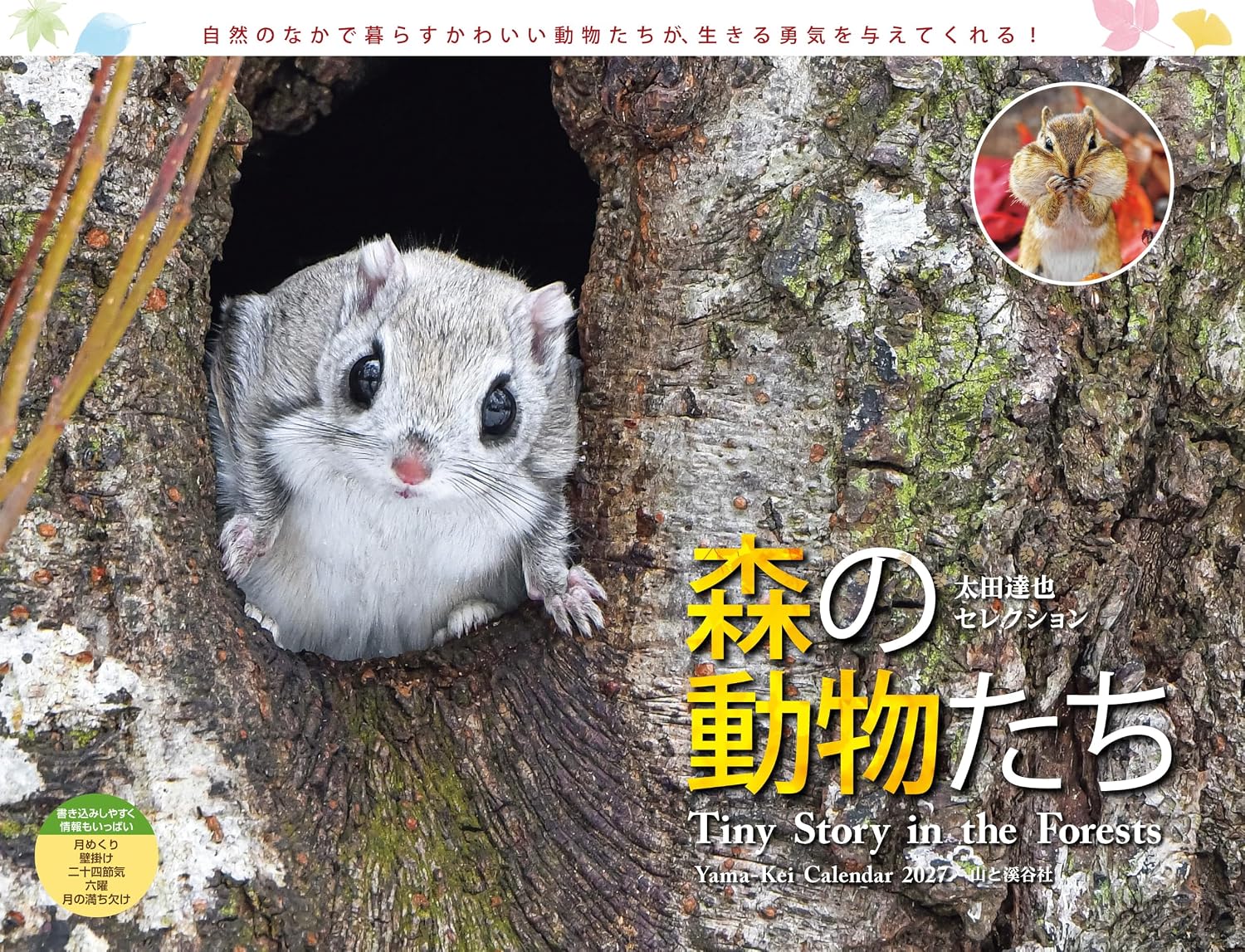 Detalle de カレンダー2027 太田達也セレクション 森の動物たち 月めくり壁掛けカレンダー