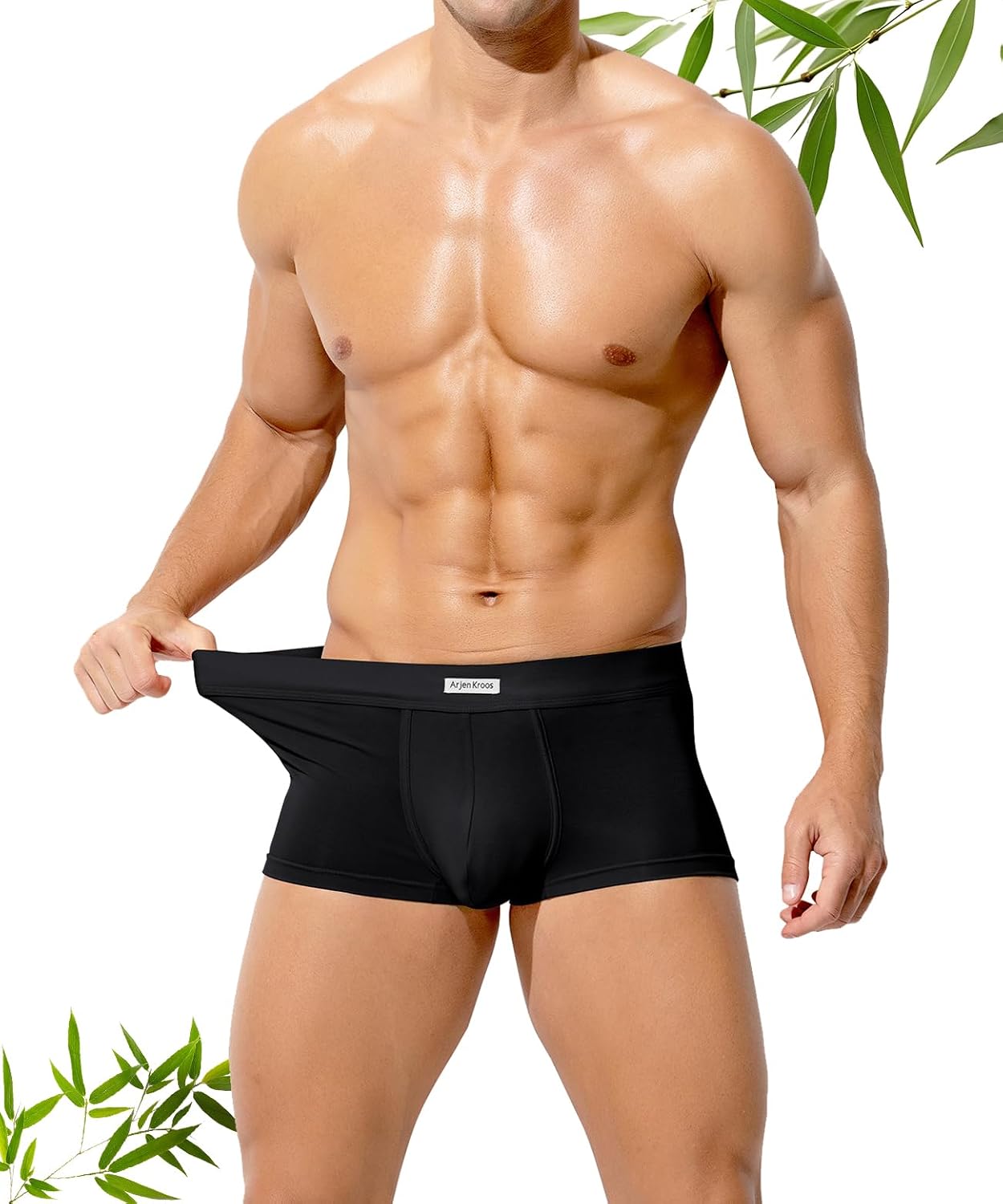 Detalle 2 de Arjen Kroos Bambus-Boxershorts für Herren im 3er-Pack – weiche, atmungsaktive Unterwäsche