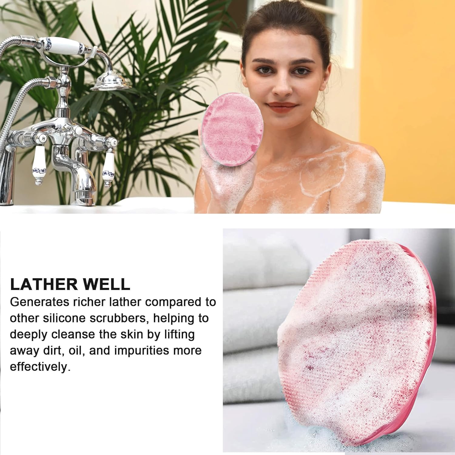 Thumbnail 6 de INNERNEED Pink Silicone Body Cleansing Brush