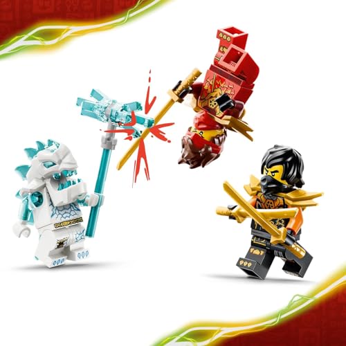 Detalle 2 de LEGO Ninjago Véhicules Combinables de Kai et Cole (71864) – Moto et buggy, 3 minifigurines