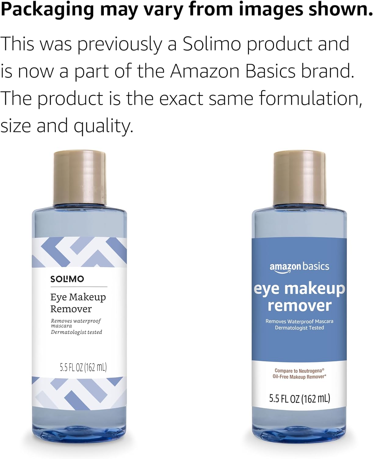 Thumbnail 1 de Amazon Basics Eye Makeup Remover: Fragrance-Free, Oil-Free, Dermatologist Tested