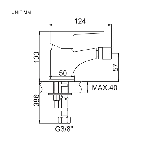 Thumbnail 1 de Ibergrif Bidé Mezclador monomando Cromo 🚿
