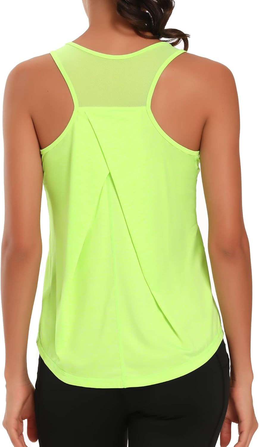 Detalle de Dawnrole Women’s Workout Tank Top: Breathable, Flexible Gym Sleeves Optional