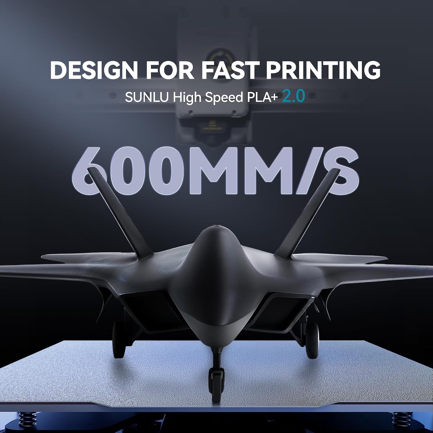 Thumbnail 2 de SUNLU High Speed PLA+ 2.0 Filament Weiß – 4 kg, ±0,02 mm, 600 mm/s Druckqualität