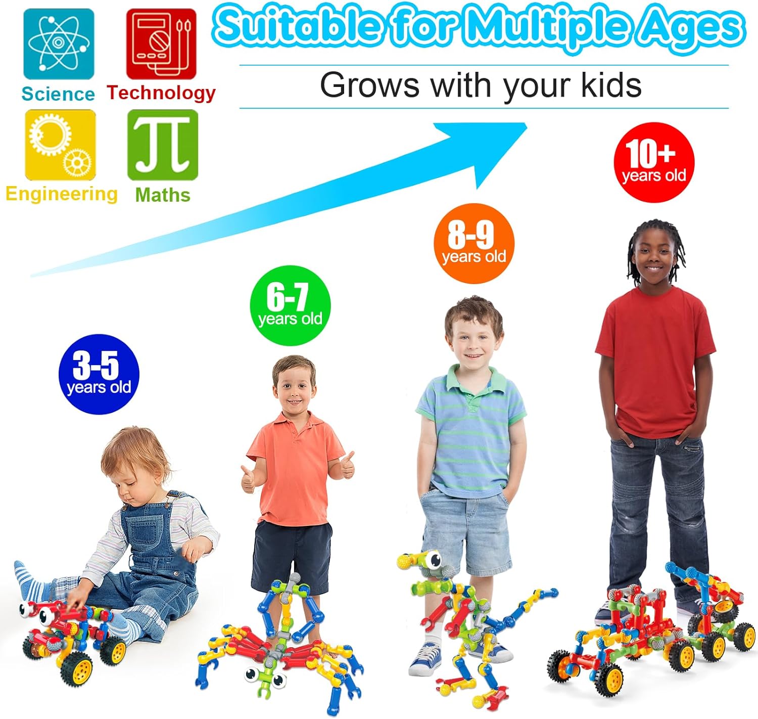 Thumbnail 1 de Qirptey 125-Piece STEM Building Toys 🧩