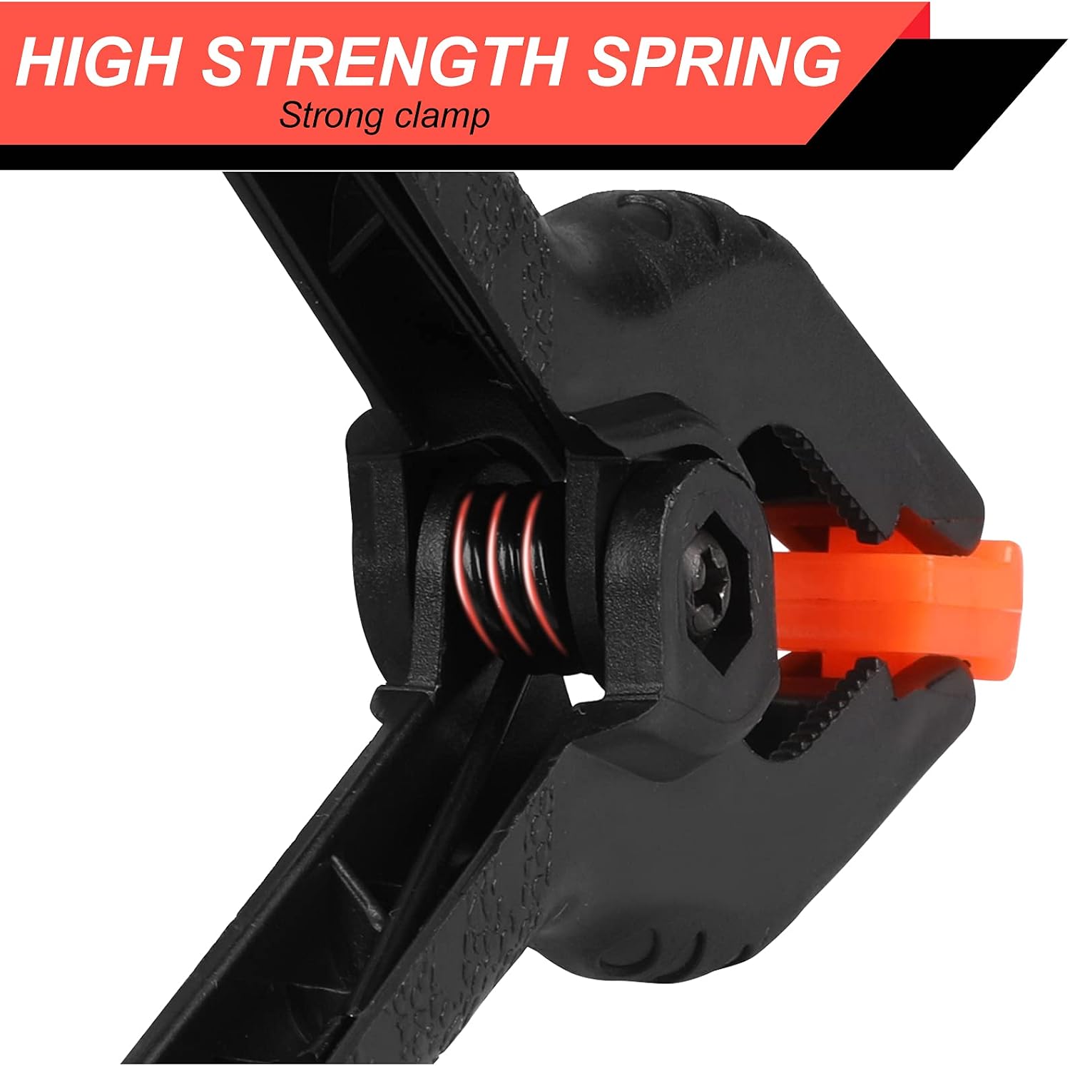 Detalle 1 de Romeda AUB097P8L5TV Plastic Spring Clamps, 12-Pack, 3.5-Inch, Black