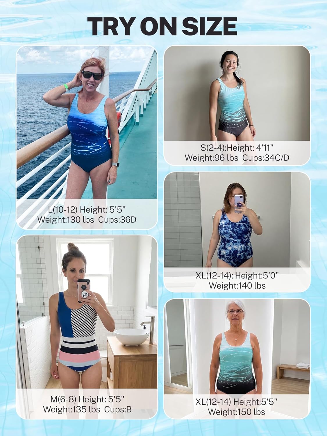 Thumbnail 4 de American Trends Athletic One Piece Swimsuits for Women — Modest Coverage with Criss-Cross Back