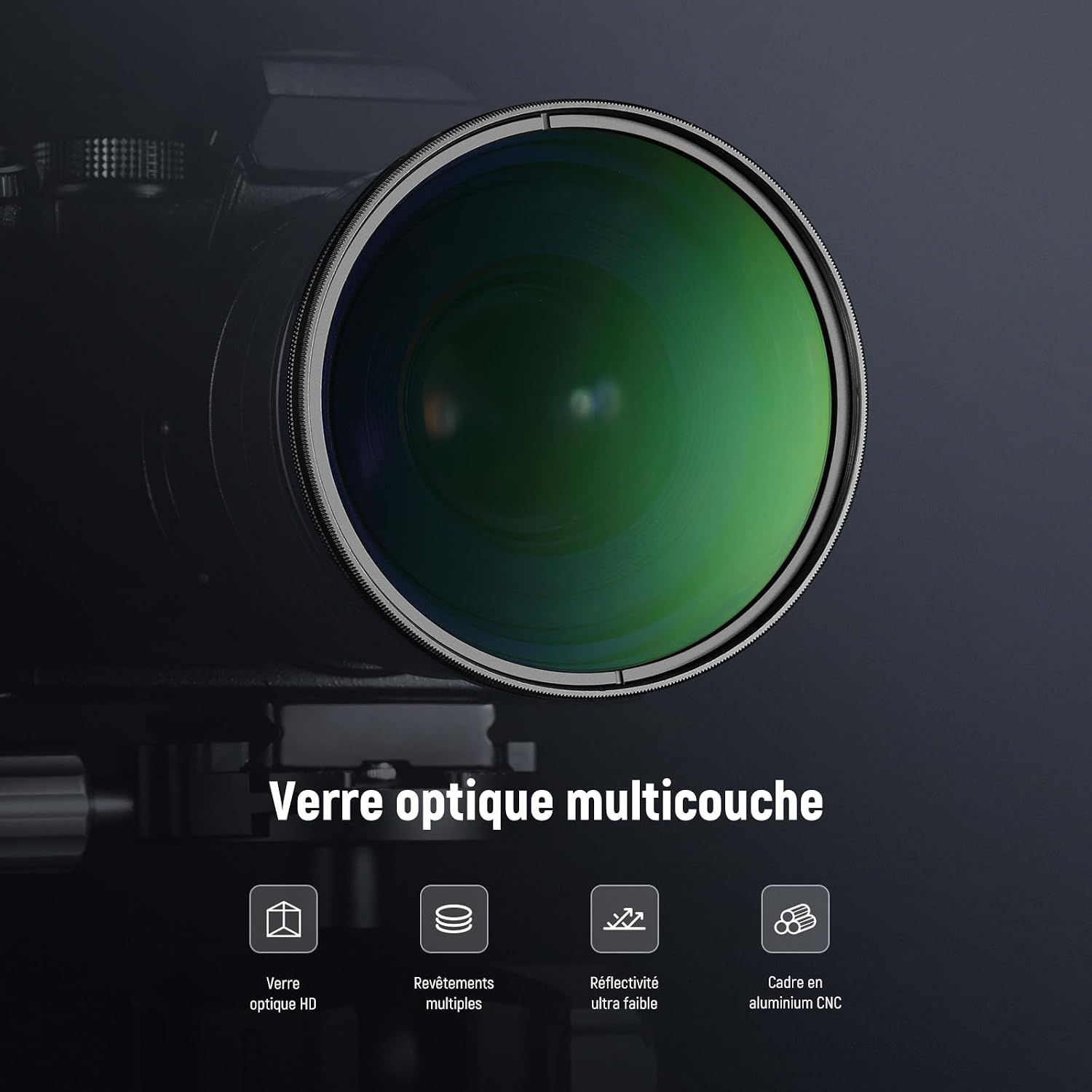 Thumbnail 4 de NEEWER Filtre CPL circulaire ultra fin 58 mm avec capuchon d’objectif