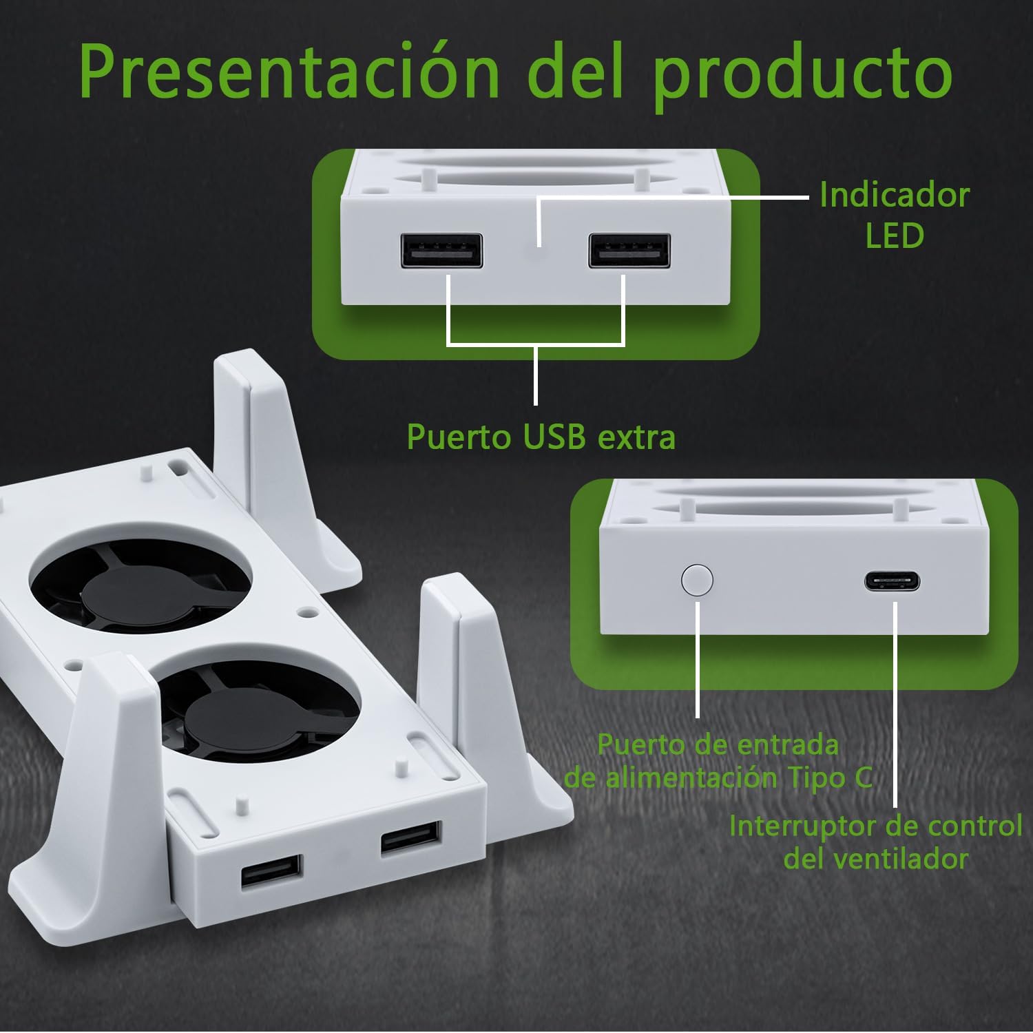 Detalle de Mcbazel Ventilador para Xbox Series S 2 ventiladores