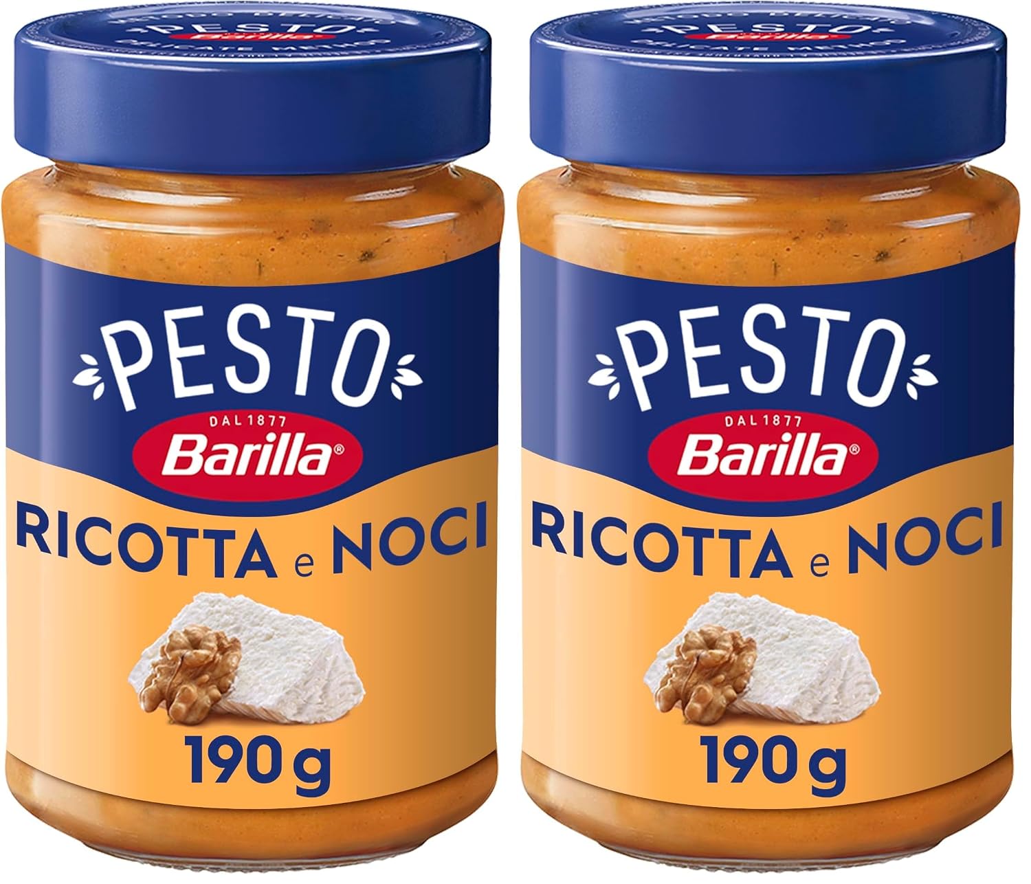 Barilla Pesto Ricotta e Noci – Glutenfreies Pesto für Pasta, 190 g