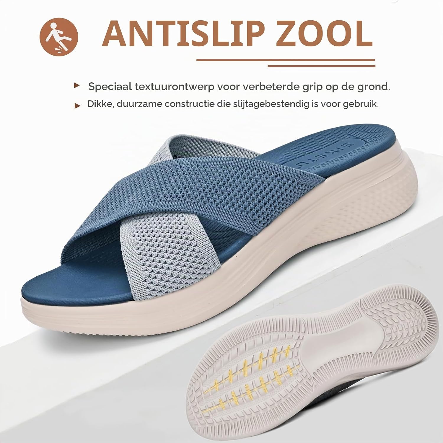 Detalle de Uwowd orthopedische damessandalen maat 36-42, instapmodel met open teen