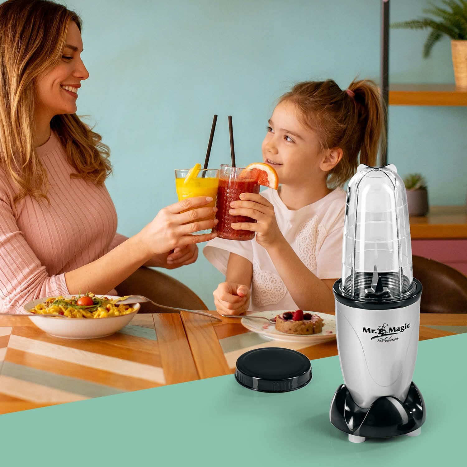 Detalle de GOURMETmaxx Mr. Magic Mixer – blender z kubkiem 500 ml, 400 W, 8 funkcji