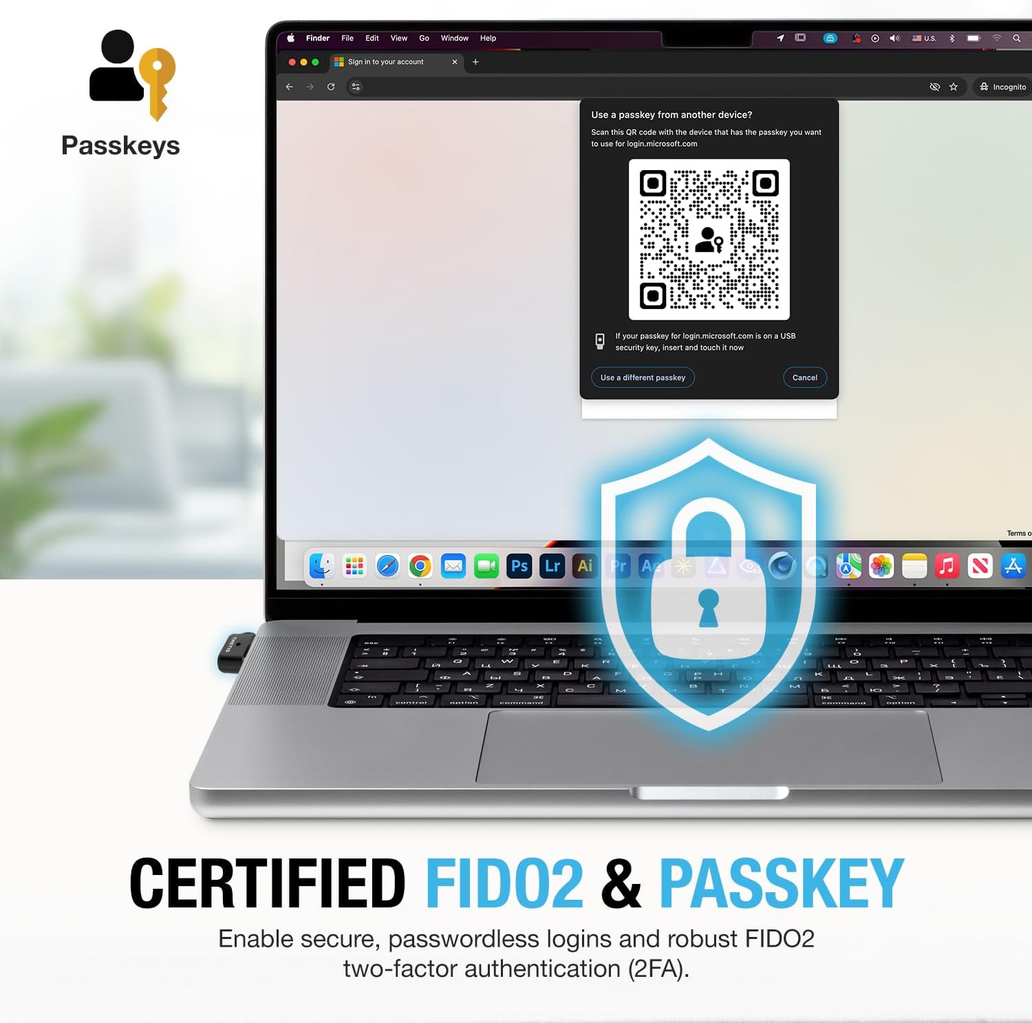Thumbnail 3 de Thetis Nano-A FIDO2 llave de seguridad USB-A