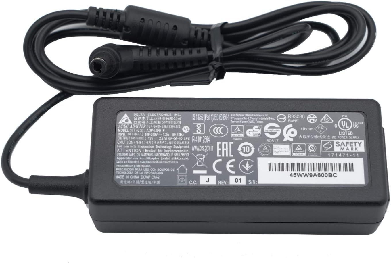 Detalle de DAISEITECH ADP-45FE FJ ノートPC用ACアダプター 45W・19V 2.37A、L字プラグ