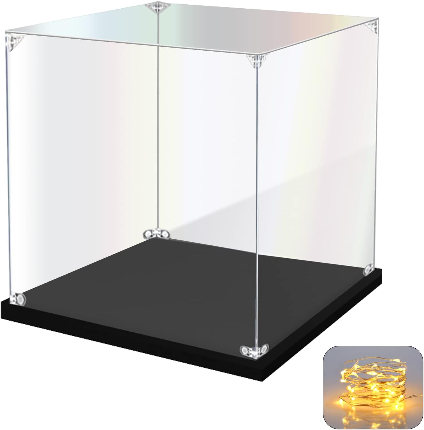 Detalle de KOLIPI Acrylic Display Case for Collectibles, Clear Assemble Box (8x8x8 inch / 20x20x20 cm)