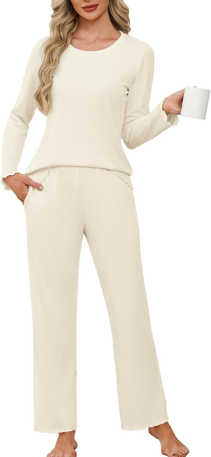 Detalle 1 de Ensemble pyjama Ekouaer 2 pièces, volants