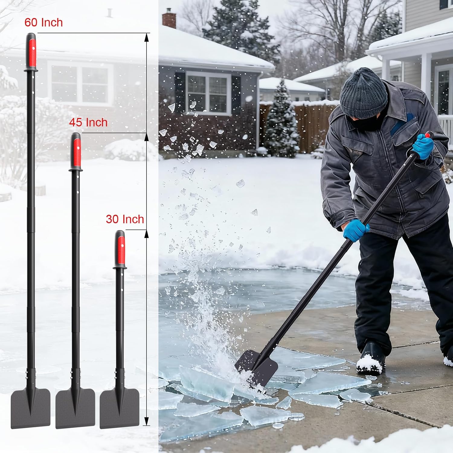 Thumbnail 3 de Adjustable 30–60" Heavy-Duty Ice Scraper