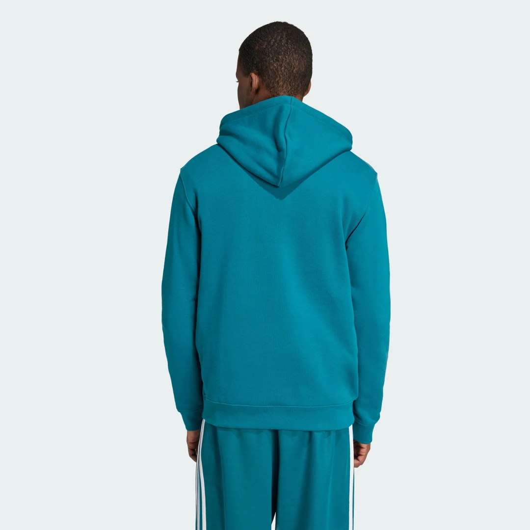 Detalle 2 de Sudadera con capucha Adicolor Classics Trefoil de Adidas (Turquesa)