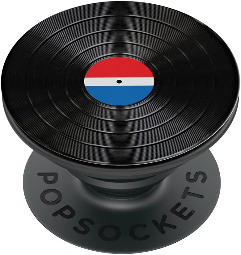 Detalle de PopSockets PopGrip Backspin Aluminum 45 RPM スマホグリップ&スタンド アルミスピナー・交換式トップ