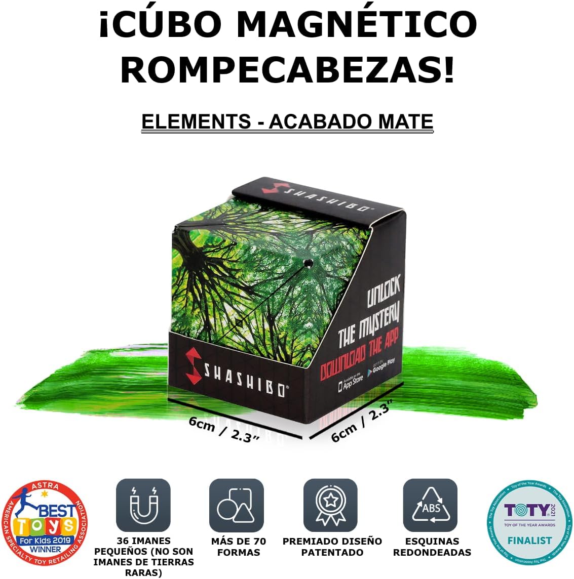 Detalle 2 de SHASHIBO Cubo Transformable 36 imanes 🧩