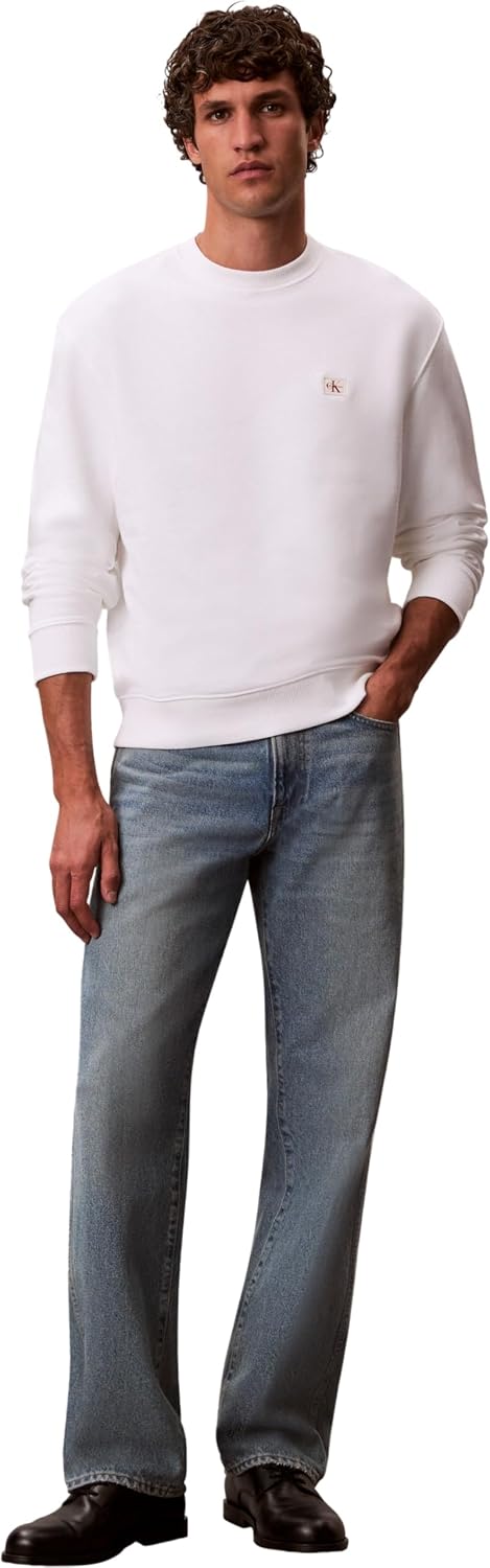 Detalle de Calvin Klein Uomo felpa Terry Badge 92% cotone