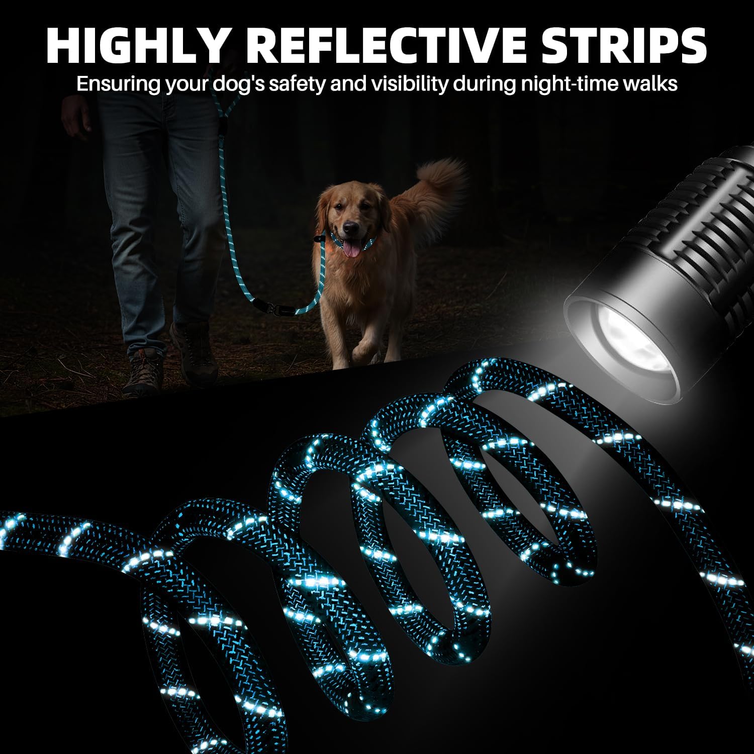 Thumbnail 5 de Eyein Slip Lead for Dogs – Adjustable No-Tangle Training Leash (1.2–1.8m) in Blue