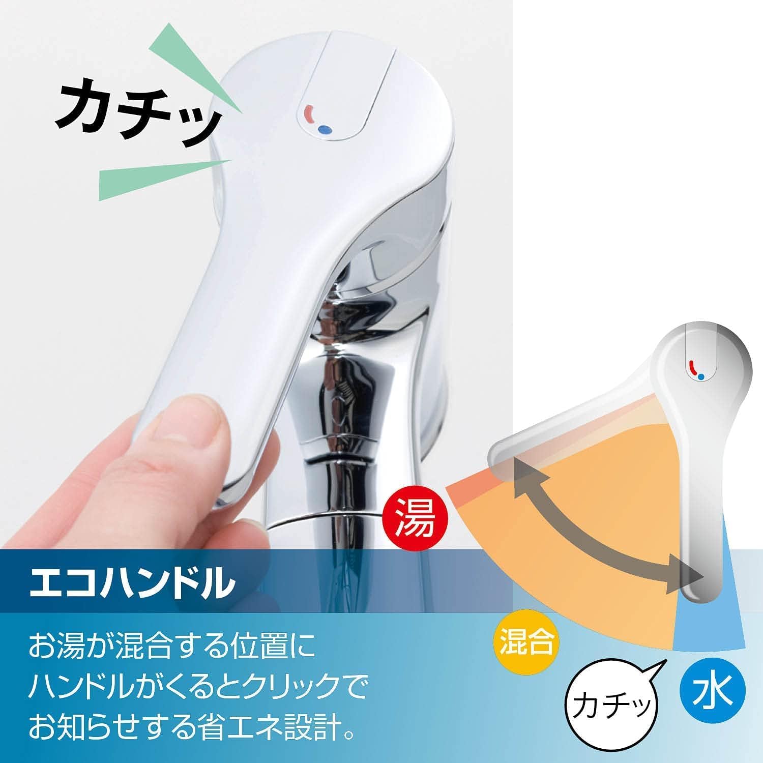 Detalle 2 de LIXIL INAX RSF-542YA シングルレバー混合水栓|エコハンドル・泡沫吐水・上面施工
