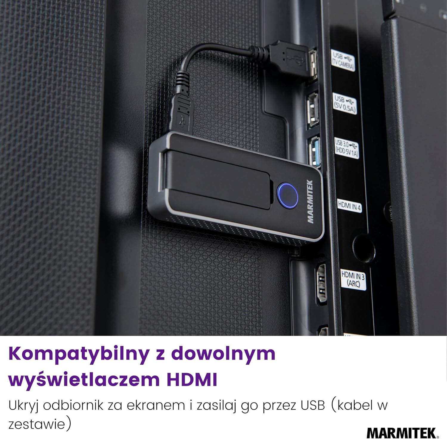 Detalle 2 de Marmitek Stream S1 Pro – bezprzewodowy extender HDMI 1080p, USB-C, do 20 m