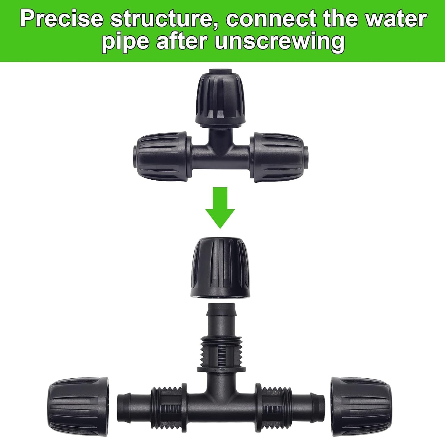 Detalle de Hydrogarden 10 pezzi connettori a T spinati da 16 mm per irrigazione a goccia