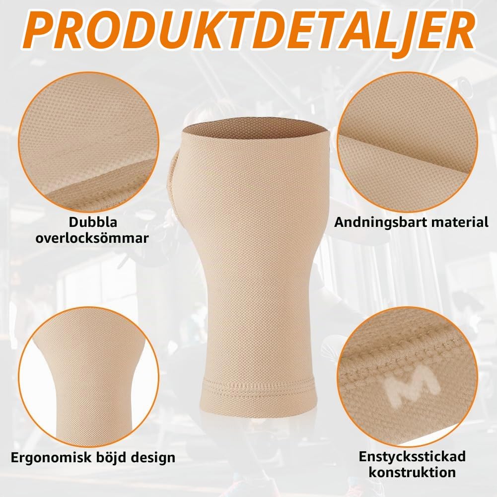 Detalle de OFFCUP elastiskt handledsstöd M i hudton, fingerlös kompression