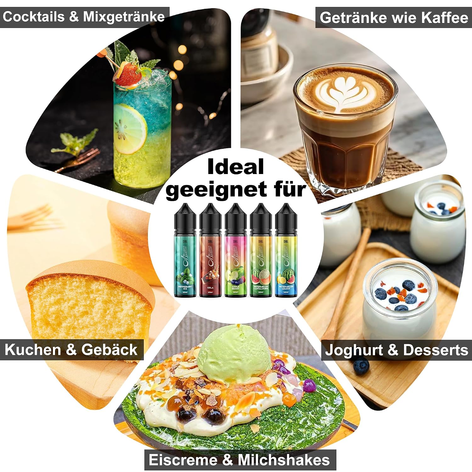 Thumbnail 6 de DBL Aromakonzentrat 5x20ml – Hochkonzentriertes Lebensmittelaroma für Backen, Getränke und mehr