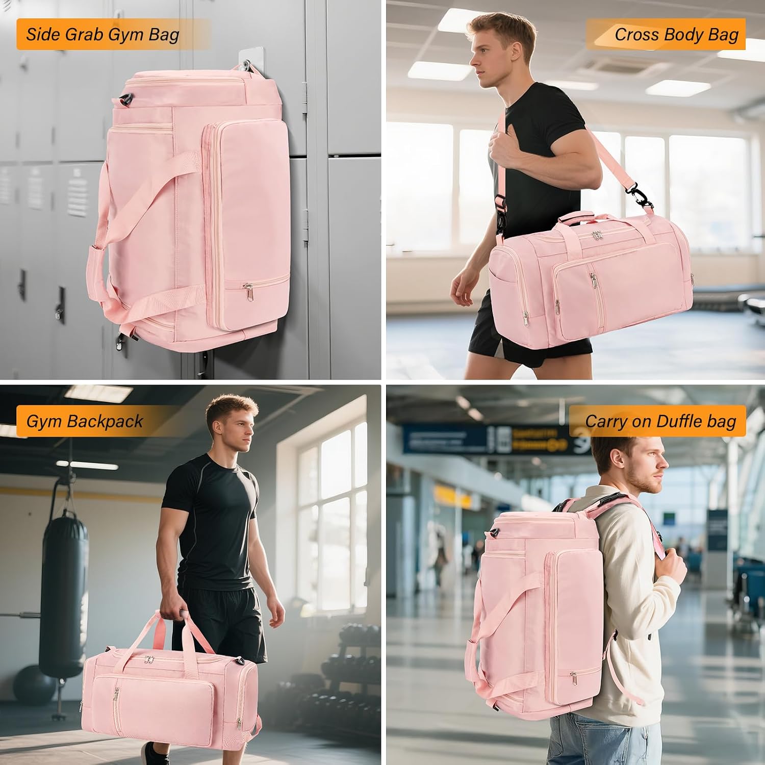 Thumbnail 6 de Sports Gym Bag Duffle with Shoes Compartment – 3-in-1 Bag for Travel, Gym and Everyday Use