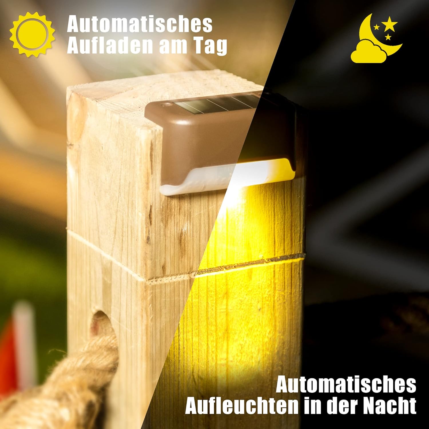 Thumbnail 4 de Solpex Solarleuchten für außen (16 Stück) – Braun, Warmweiß für Treppen & Wege