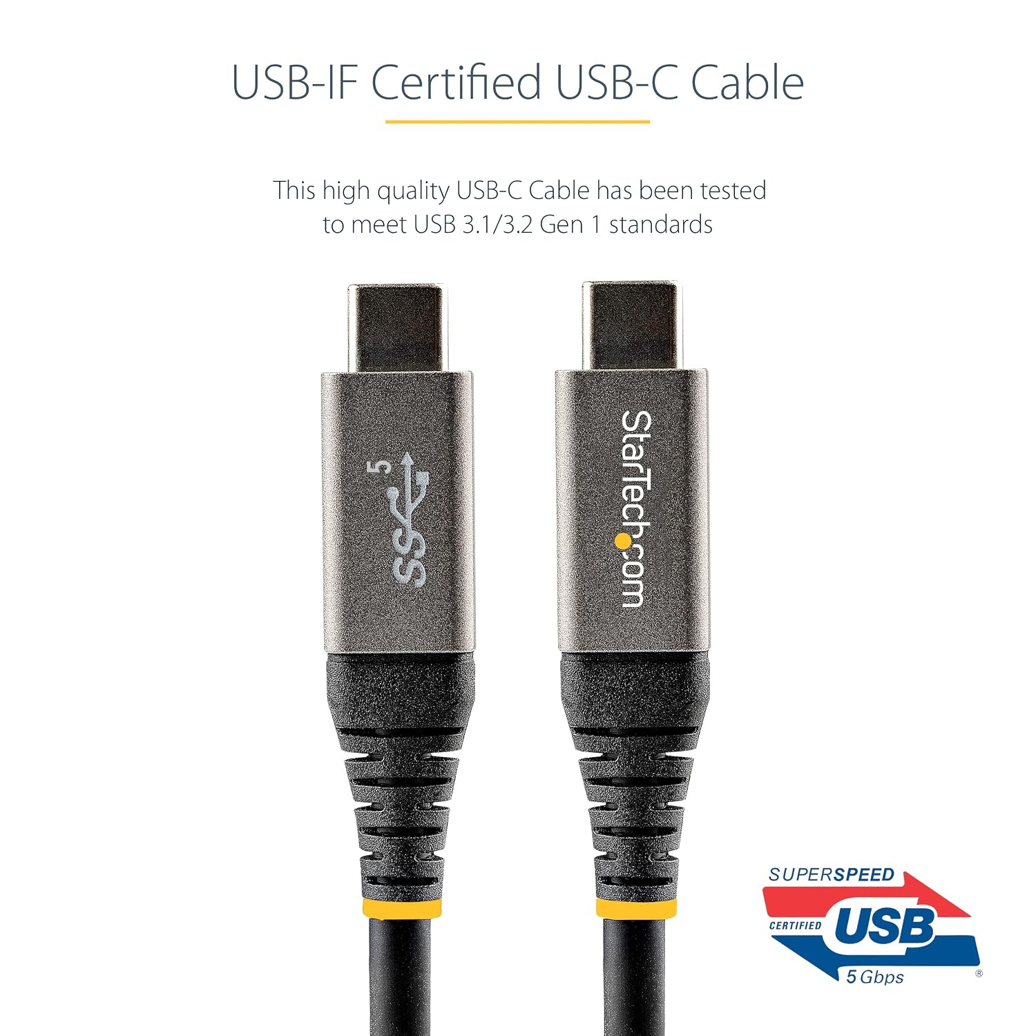 Detalle de StarTech.com Cavo USB-C da 2m: USB-C a USB-C 5Gbps, Power Delivery 100W, DP Alt Mode