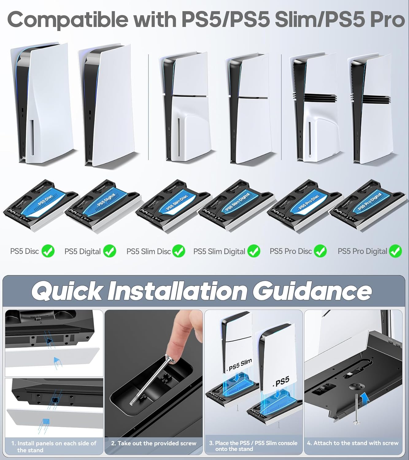 Thumbnail 1 de Supporto PS5 Slim/Pro con raffreddamento e RGB