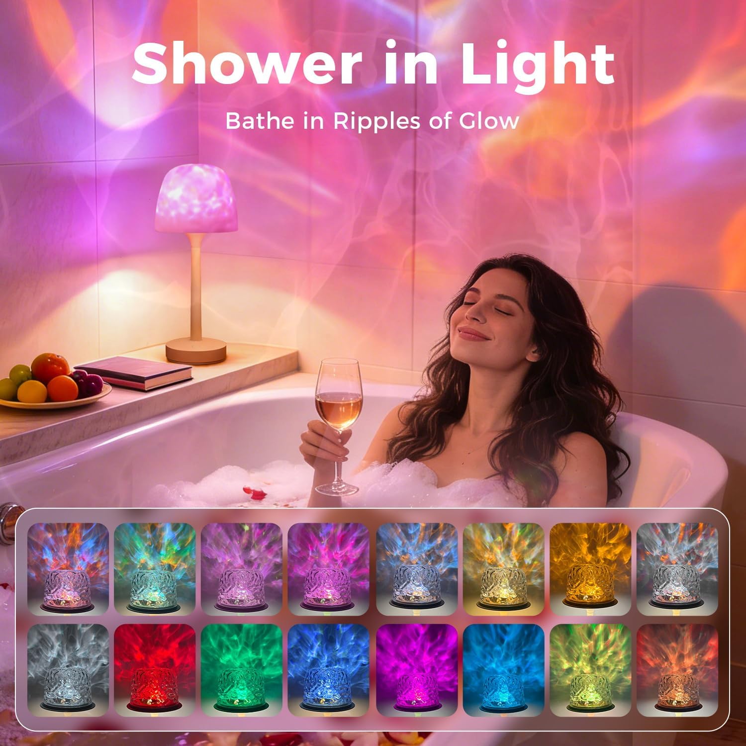 Detalle de Waterproof Shower Lamp, USB-C Rechargeable